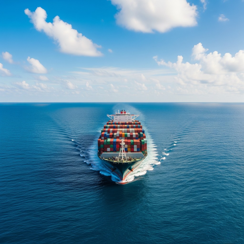Container Ship at Sea